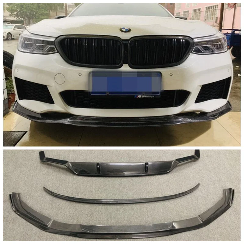 For BMW 6 Series GT G32 2018-2022 Real Carbon Fiber Bumper Front Lip + Rear Diffuser + Spoiler + Side Skirt Protector