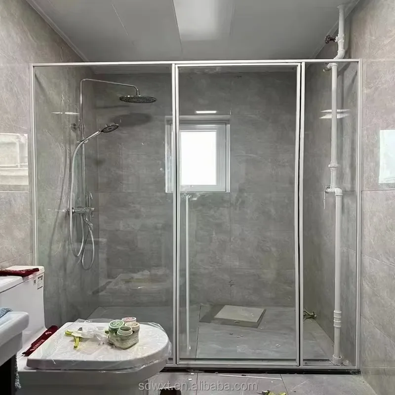 Modern Shower Customized Bathroom Glass Door Luxury Walk-in Shower Room Simple Design Shower Enclosure Glass Factory