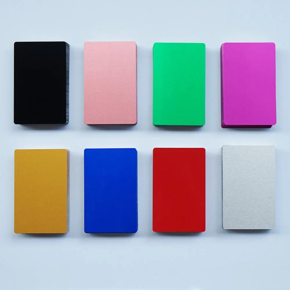 Anodized Aluminum Alloy Business Cards Laser Marking Metal Plates Professional Engraving Machine Test Supplies Blank