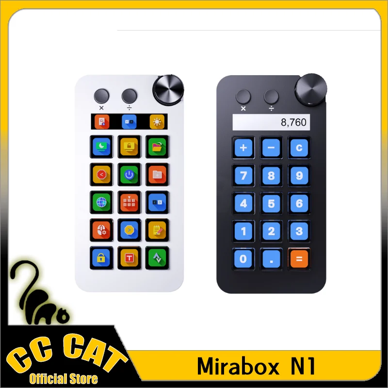 Mirabox N1 Stream Deck Visual Macro Keyboard 15Key  LCD Button Live Content Creation Controller Custom Stream Dock With Screen