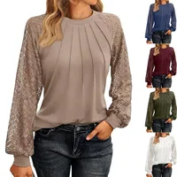 Solid Casual Loose Blouses For Women Fashion 2024 Autumn Vintage Women's Oversized Shirts And Blouses Elegant Youth Female Tops
