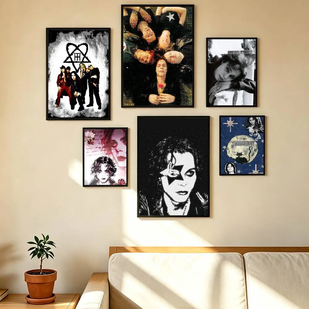 H-HIM Ville Valo Band Poster Waterproof Wall Art Sticker For Bar Living Room Vintage Decor High Quality Print Gift