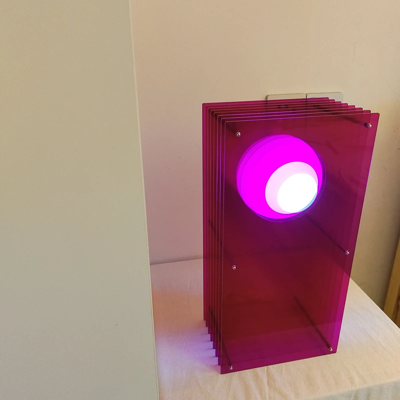 الفنان LOP مصباح شفاف الاكريليك 30 سنتيمتر الجدول مصباح أرضي USB قابلة للشحن التحكم عن بعد الملونة الديكور الإضاءة المحيطة