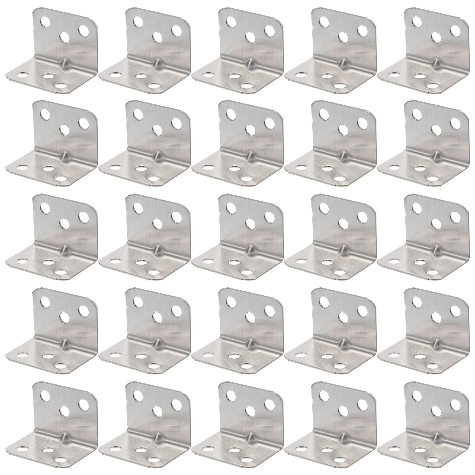 

50Pcs Stainless Steel Heavy Duty 6 Hole Right Angle Bracket for Furniture Support 6 Hole Corner Brace Heavy Duty Corner Brace