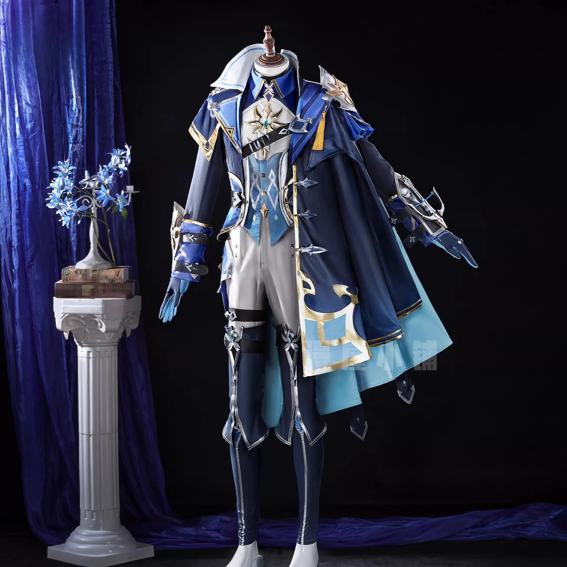 Lohen cosplay Game Cosplay Serie: Genshin Impact Ridders van Favonius Lohen 3D mal rekwisieten Cosplay Kostuum volledige set KKcos - afbeelding 2