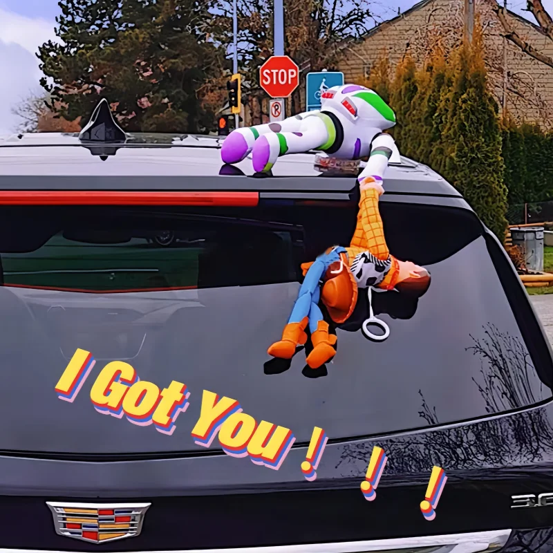2026 Hot Story Hot Sherif Woody Buzz Lightyear Car Dolls Plush Outside Hang Toy Cute Auto Accessories Car Decoration Model Gifts