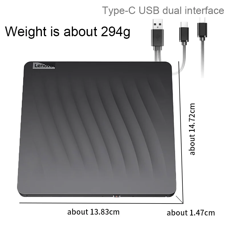 ภายนอกCd Lenovo Db75Maxมือถือออปติคอลไดรฟ์ภายนอกCd Dvd Driver USB 2.0 Ultra-ThinภายนอกCd Driver Dvd-Rom Burner Driver Usb + Type-C Dual Interfaceสําหรับเดสก์ท็อปคอมพิวเตอร์