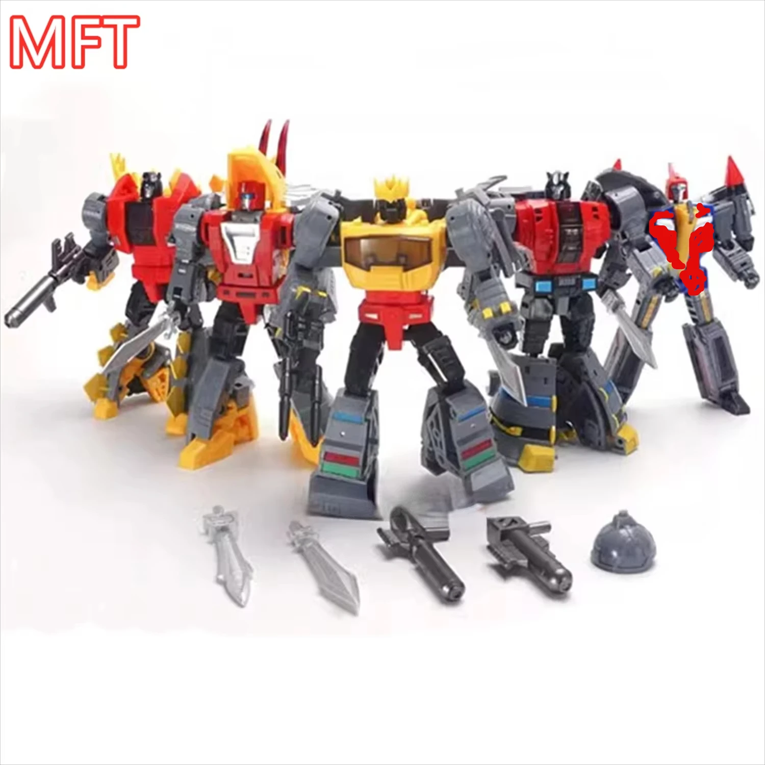 （In Stock ） MFT New Year 5PCS MF21 Swoop MF22 Slag MF23 Sludge MF24 Snarl MF25 Grimlock Animation Deformation Action Figure Toy