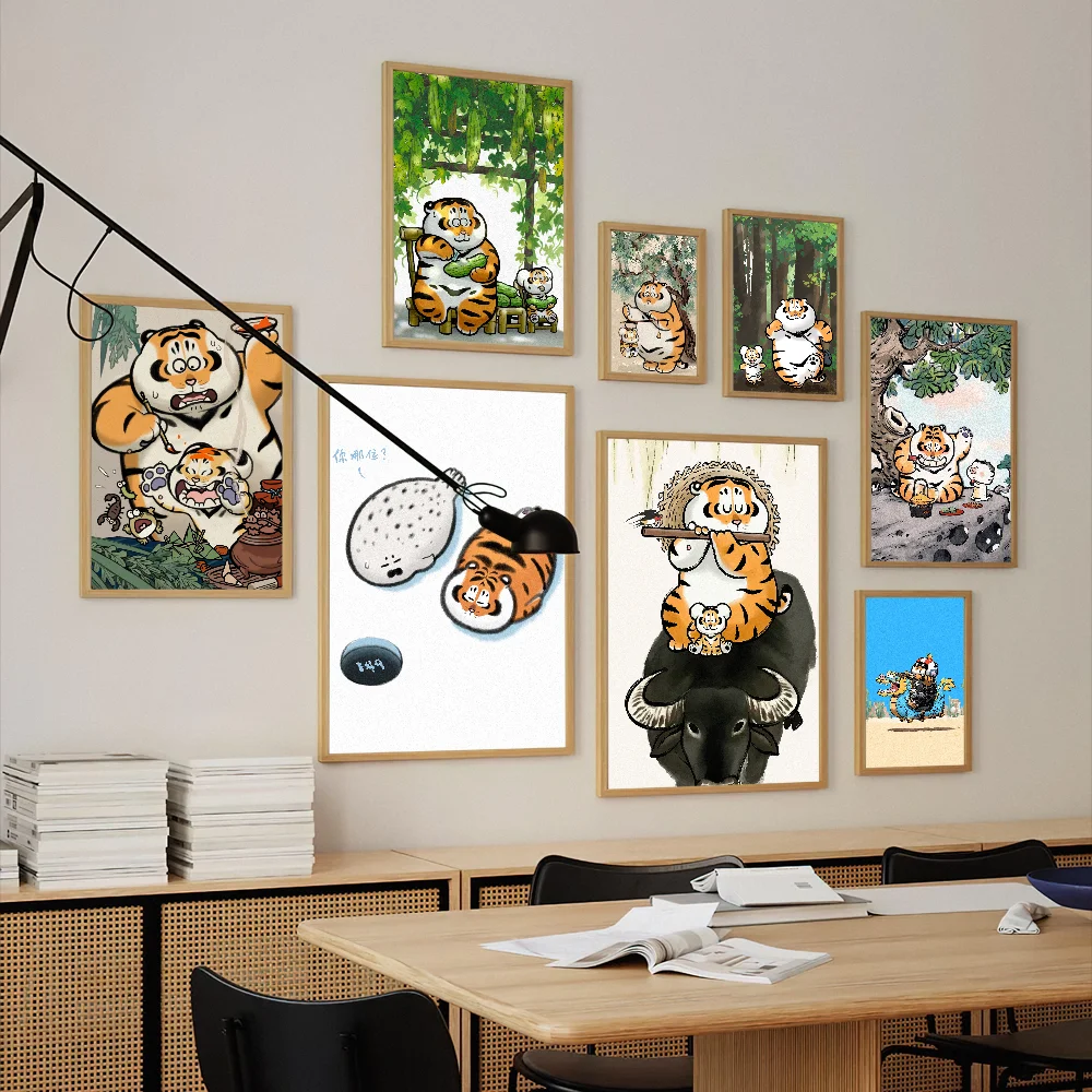 Плакат «Я не толстый Тигр», настенные картины с принтом, украшение для гостиной и дома