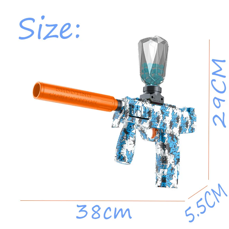 UZI بندقية لعبة الكرة الكهربائية الناسف مسدس اطلاق النار الرياضة لعبة في الهواء الطلق عالية السرعة قابلة للشحن لعبة تفاعلية لصبي الكبار هدية