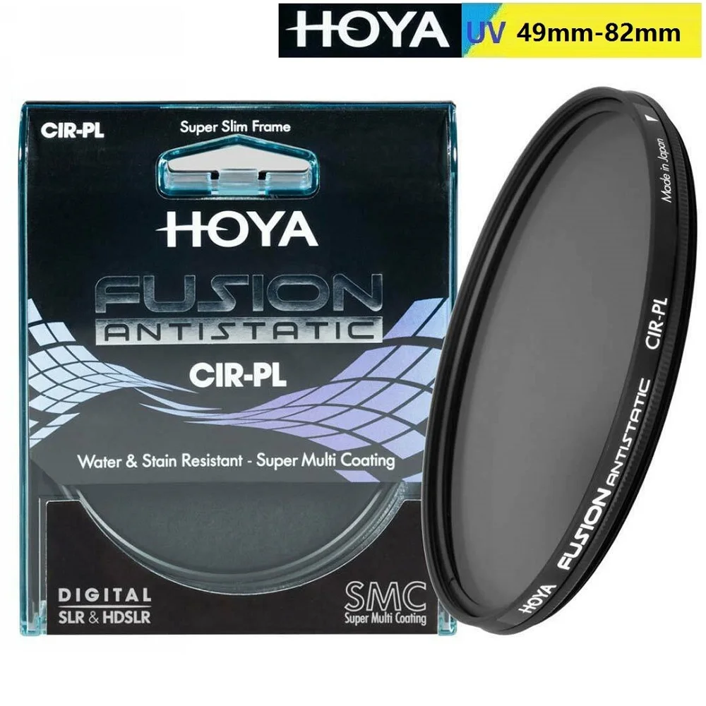 Hoya-filtro Delgado antiestático CPL Fusion, CIR-PL polarizador para lente de cámara Nikon, Canon y Sony