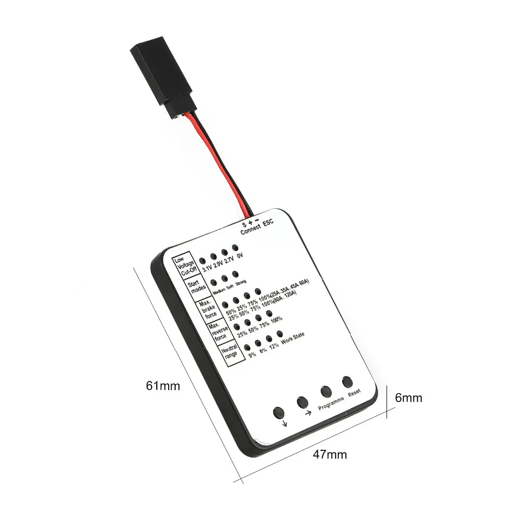 Tarjeta de programación LED Surpass Hobby para coche RC KK M Series 25A 35A 45A 60A 80A 120A ESC controlador electrónico de velocidad sin escobillas