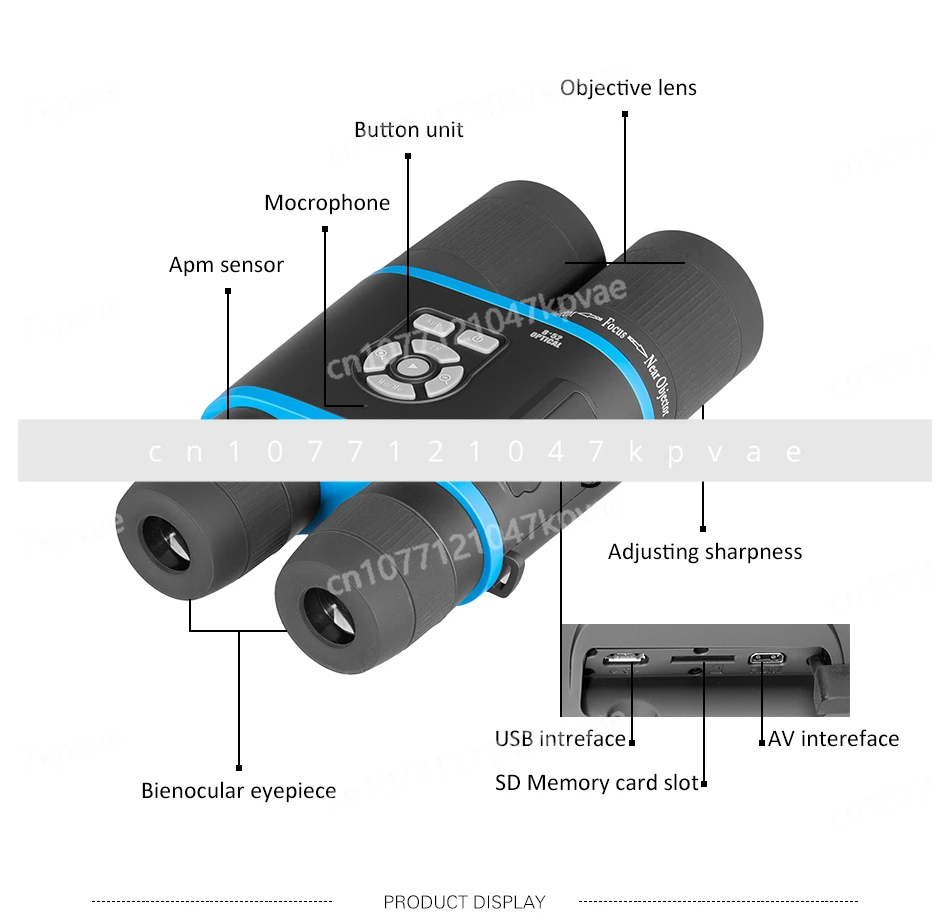 1080P Night Vision Device Wireless Phone Connection Day and Night Color Binoculars T103 8X52 Digital