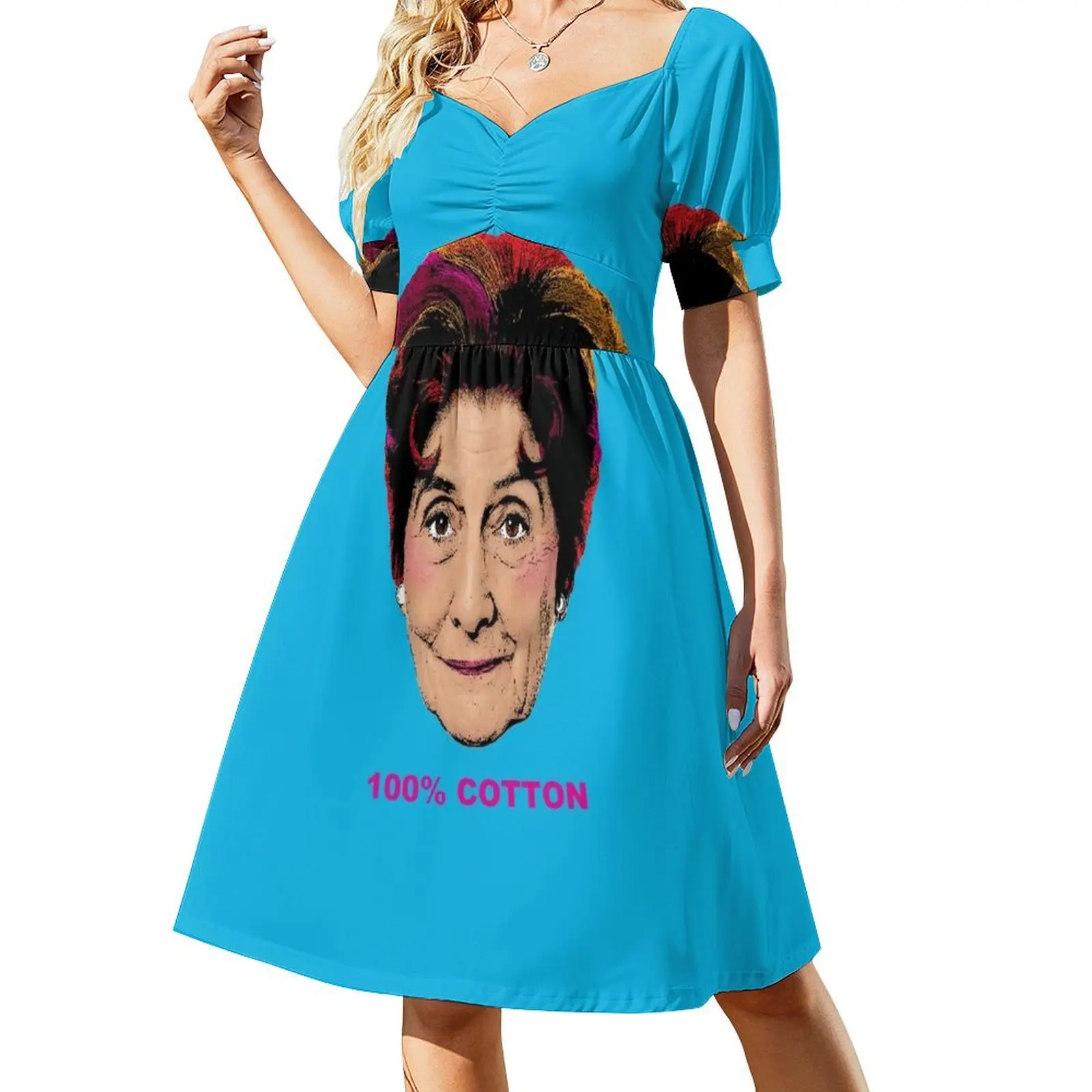 100 Baumwolle – Dot Cotton Essential T-Shirt, kurzärmeliges Kleid, Kleidung für Damen, Sommer 2025,