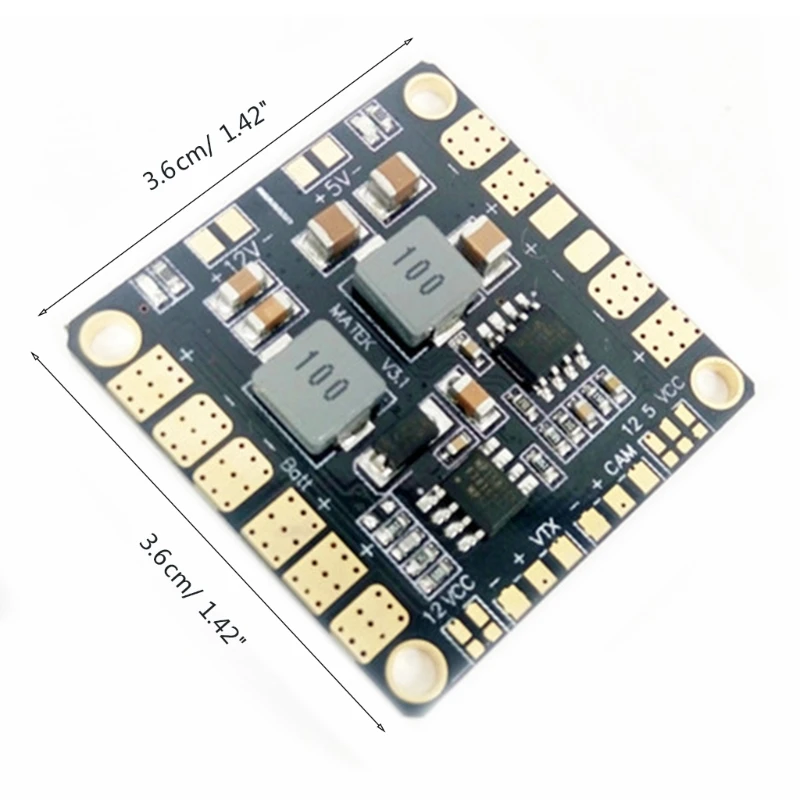 Matek Mini Power Hub PDB Power Distribution Board PDB with BEC 5V/12V for FPV Drone Quadcopter QAV250 ZMR250