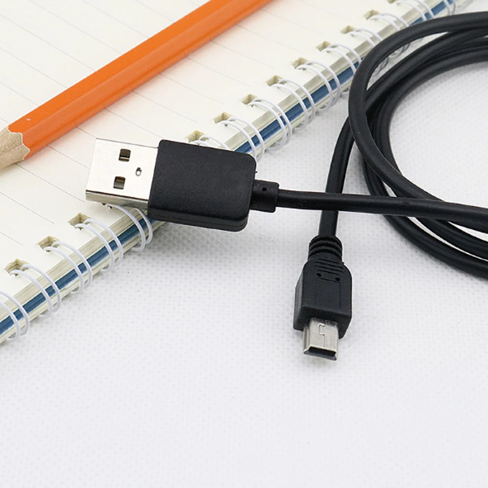 2M USB 2.0 5Pin Mini USB to USB A Fast Data Charger Power V3 Cables For PS3 Car DVR GPS TV HDD Mobile Hard Disk Drive box