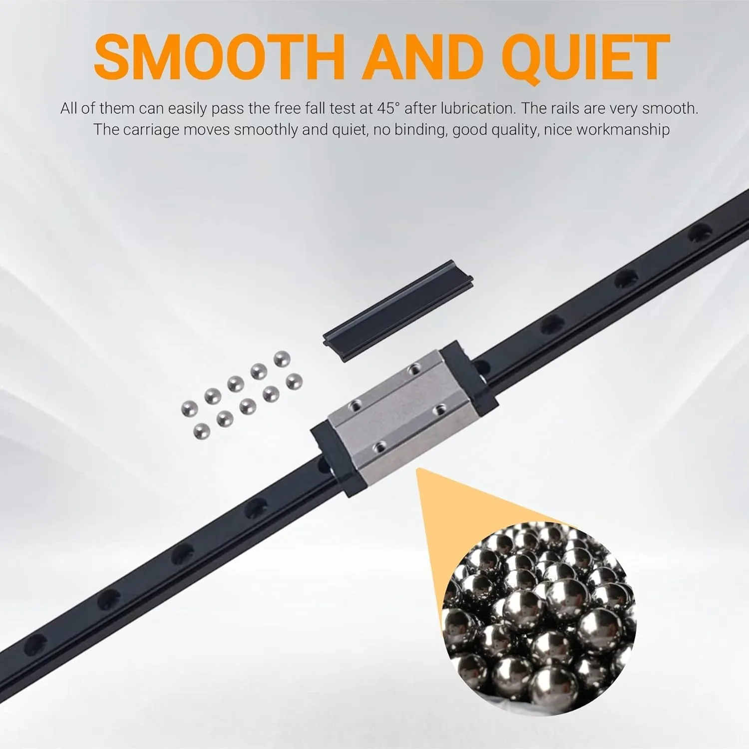 1 шт., 15 мм, MGN15, черные, фосфатирующие, антикоррозийные, миниатюрные линейные направляющие, от 100 до 1000 мм, с 1 шт. слайдером MGN15H или MGN15C