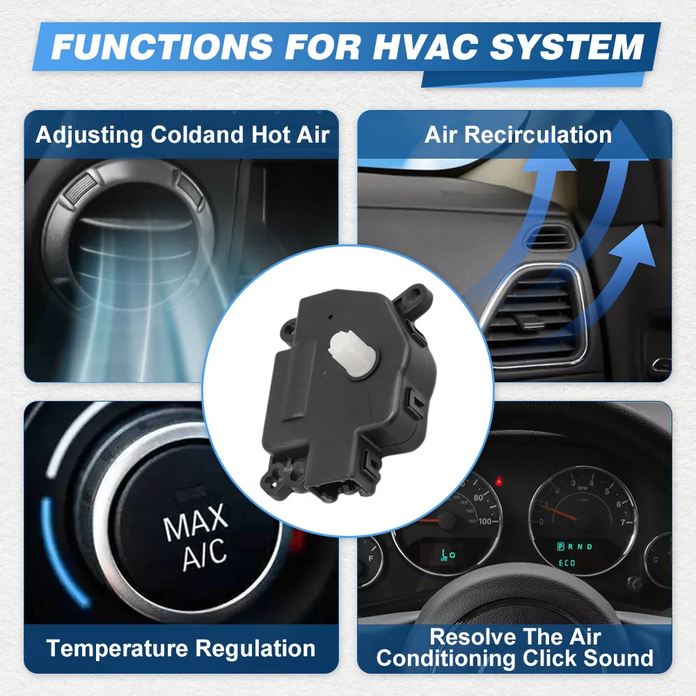 

Привод двери смеси обогревателя HVAC для Ford Expedition 2007-2008 Lincoln Navigator 2006-2008 5-контактный 604-275 7L1Z19E616C