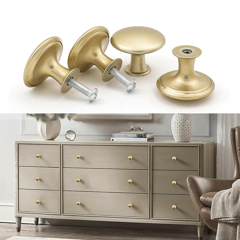 Aluminum Alloy Cabinet Knob with Screws 10Pcs 29mm Round Drawer Knob Single Hole Cupboard Handle Cabinet Furniture Drawer Handle