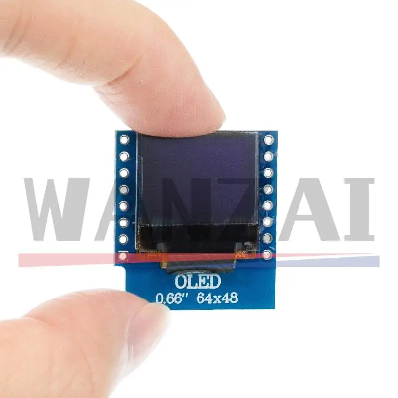 شاشة عرض LCD LED OLED مقاس 0.66 بوصة متوافقة مع WEMOS D1 MINI ESP32 64X48 شاشة 0.66 بوصة وحدة oled مقاس 0.66 بوصة IIC I2C
