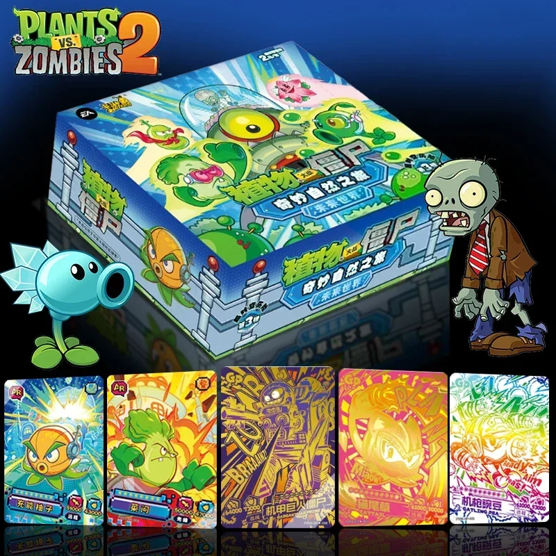 Plants Vs Zombies Genuine Game Card Third Installment Future World Series Animation Game Peripheral Collection Card Kid Toy Card