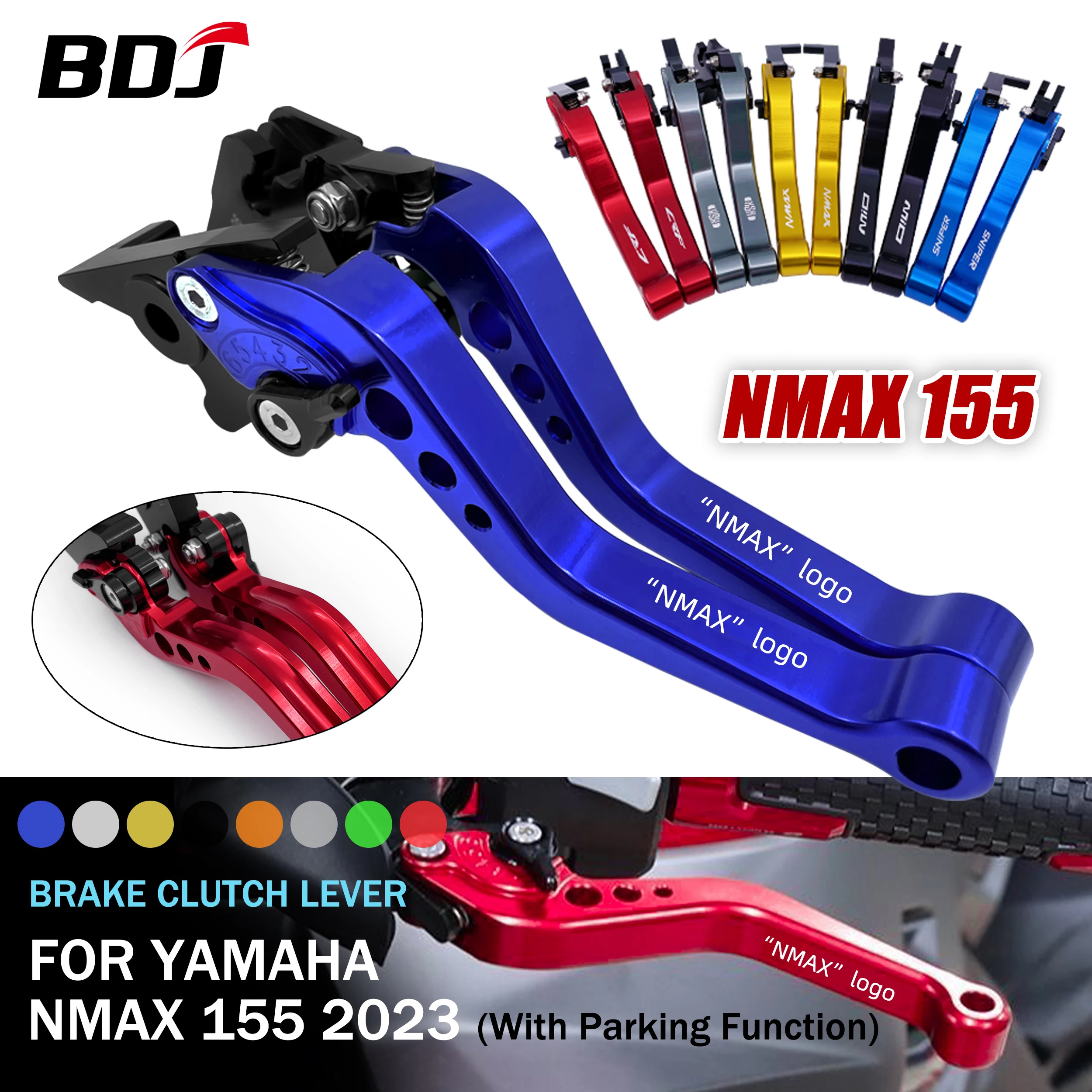 BDJ NMAX 155 2023 With Parking Function Brake Clutch Lever Motorcycle Lever Clutch Lever Brake Lever For YAMAHA NMAX155 2015+