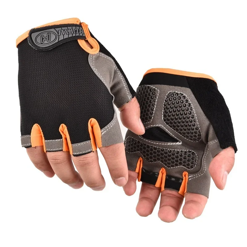 

1 Pair Anti-Slip Cycling Gloves Breathable Half Fingerless Gloves Mtb Gloves Sunscreen Elastic Outdoor Sport Bicycle Gloves