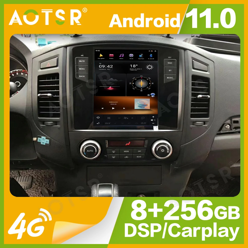 10.4'' Qualcomm 8 core For Mitsubishi Pajero V97 V93 Shogun Montero 2006+ Car Radio Multimedia Player Android 11 Auto GPS Navi