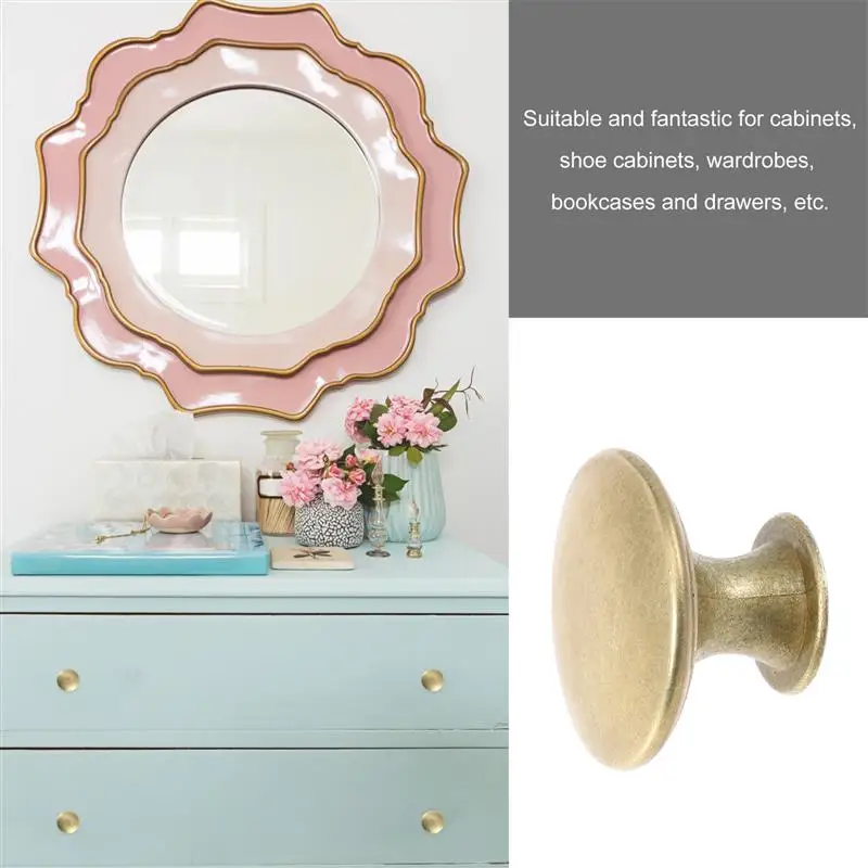 12pcs Golden Metal Door Knobs Mini Knobs Small Handles Jewelry Wooden Box Drawer With Screw Furniture Hardware