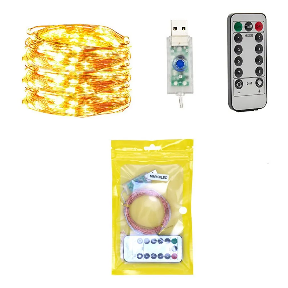 銅線LEDライトガーランド,5m/10m,妖精,バッテリー,銅線,パーティー,結婚式,クリスマス,装飾用