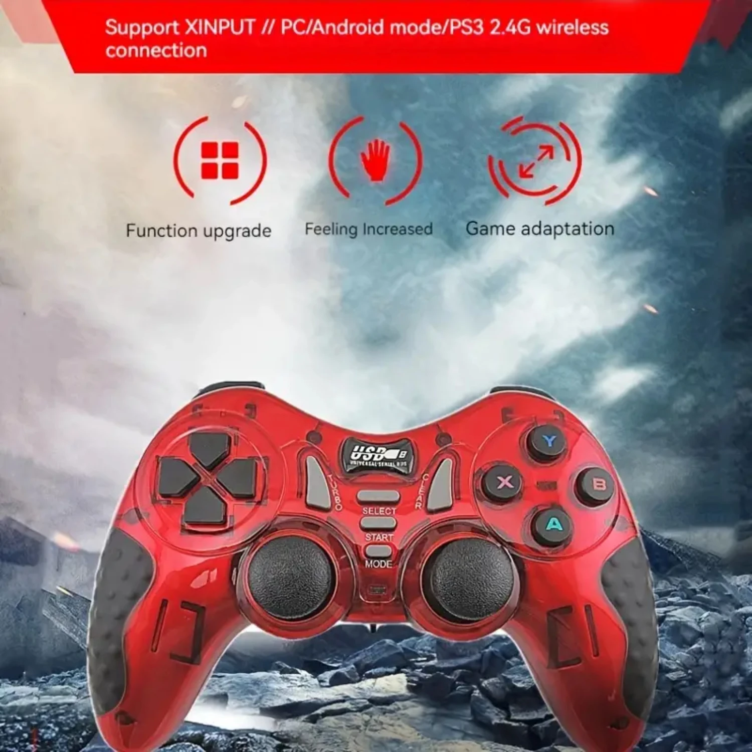 

Wireless Ergonomic Game Controller for PC PS3 Laptop Android - Ultimate Gaming Experience! High Performance and Steam Compatible