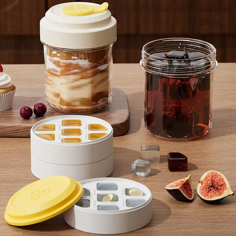 New Large Capacity Ice Cube Tray Press Easy Demoulding Portable Water Bottle Ice Making Storage Cup