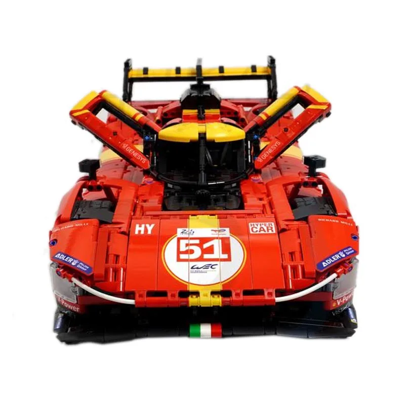 New MOC-152808 Hypercar 499P 1:8 Scale Le Mans Supercar Model Technical Building Block Educational Toys for Boys Birthday Gifts