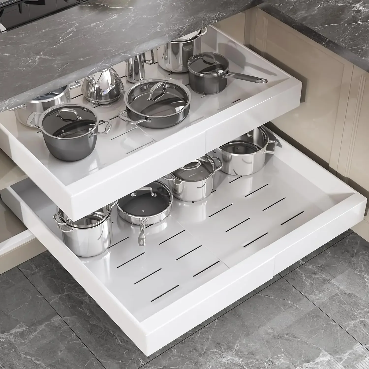 2 Pack Pull Out Cabinet Organizer 24