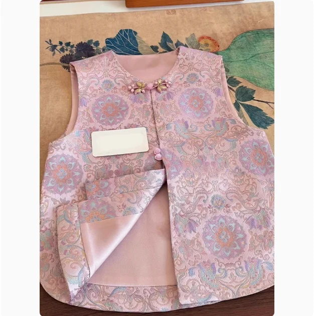 

Ele розовый китайский топ, женский модный новый весенний элитный уникальный изысканный жилет без бренда, зарегистрированный тренд...