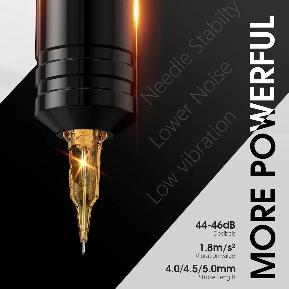 Stroke 4.0-4.5-5.0mm Powerful Brushless Motor Rotary Tattoo Pen Machine With RCA Cord For Tattoo Artists