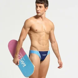 SEOBEAN Mens Swimwear Fashion Triangle Swim Trunks European American Sexy Swimsuit Summer Print Shorts Beach Swimming Vacation