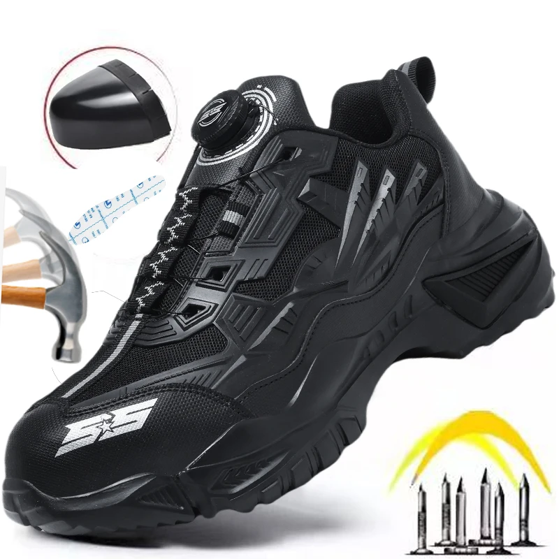 

Men's Military Tactical Boots Army Boots Men Side Zipper Military Boots Men Anti-Slip Ankle Boots Work Safety Shoes Hiking Shoe