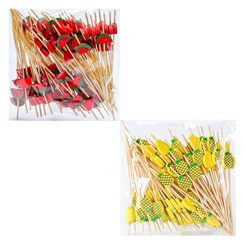 Fruit Picks Bamboo Picks Fruit Forks Artistic Toothpicks Cocktail Picks Sandwich Picks Decorative Cocktail Sticks