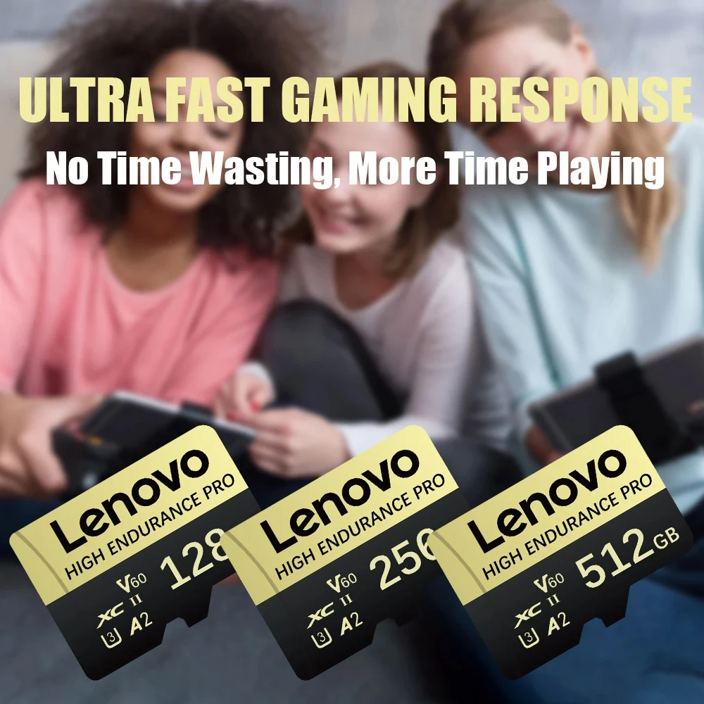 Lenovo SD Memory Card 2TB 1TB Class 10 High Speed Micro TF Card 1TB 512GB For Nintendo Switch PC Smart phone SD Card 128GB 256GB