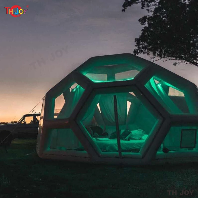 3/4/5m Football Structure Inflatable Bubble Lodge Tent Hotel Room Large Luxury Igloo Dome casa de campaña,Inflatable Garden Tent