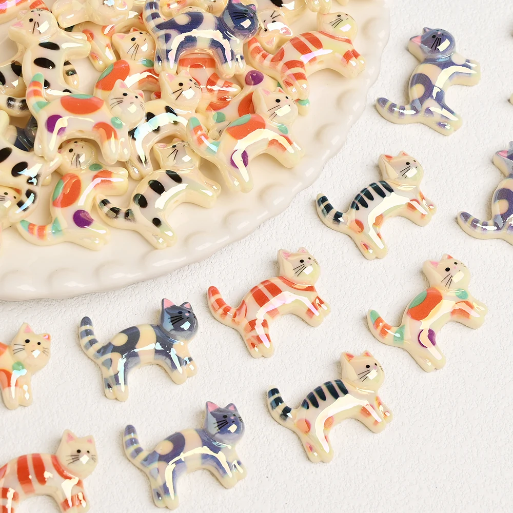 10 قطعة الخرز المسطح الراتنج القط على شكل التسنين التركيز حبة BPA الحرة فضفاض حبة لصنع المجوهرات عقد دي اي واي مصاصة سلسلة #2