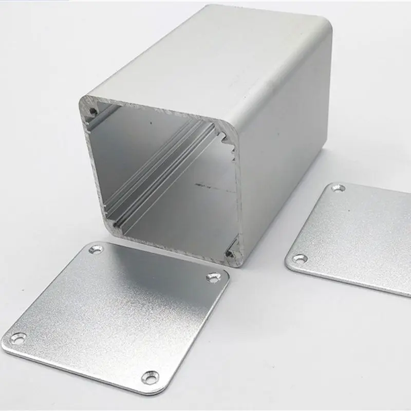 80x52x52mm czarny srebrny aluminiowa obudowa przypadku PCB DIY Instrument elektroniczny przypadku baterii
