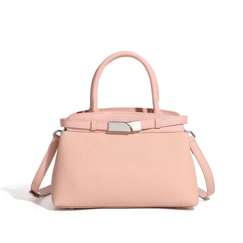 

2026 New Pink Handbags Genuine Leather Women's Bag Luxury Designer Cowhide Women Shoulder Bag Versatile Girls Crossbody Bags