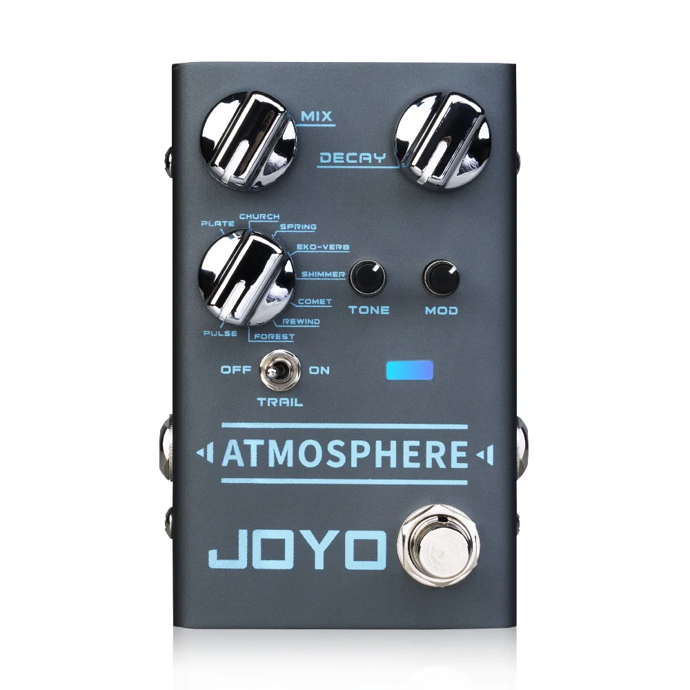 JOYO R-14 Reverb Guitar Pedal 9 Digital Reverb Types with Modulation and Trail Function for Electric Guitar Effects