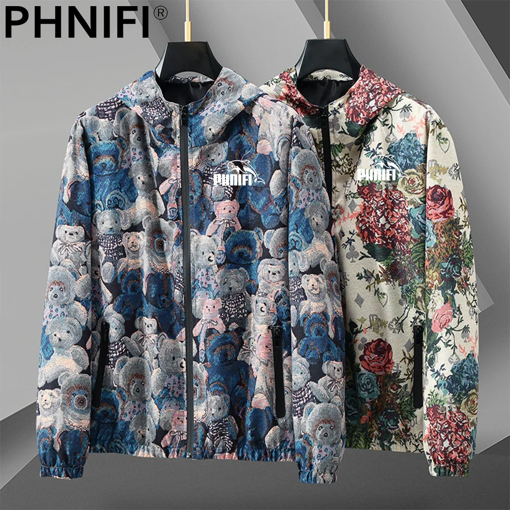 

High quality brand Jacket Men High Street Patchwork Color Black Windbreaker Coats Women Spring Autumn Thin Fashion Jackets