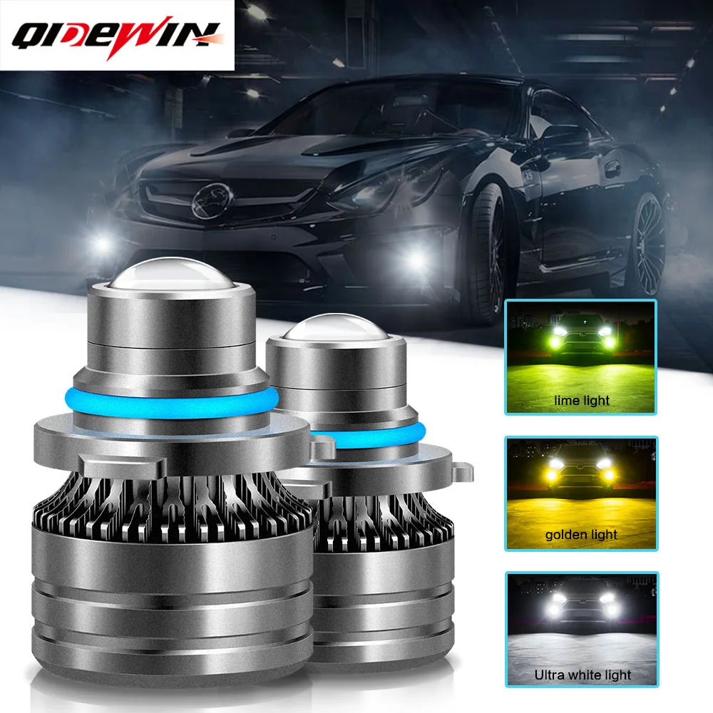 

2pcs Fog Light H7 9005 9006 Led Headlight Laser Lens HB3 HB4 H8 H9 Turbo Car Head Bulb Lamp Yellow Green White Car Accessories