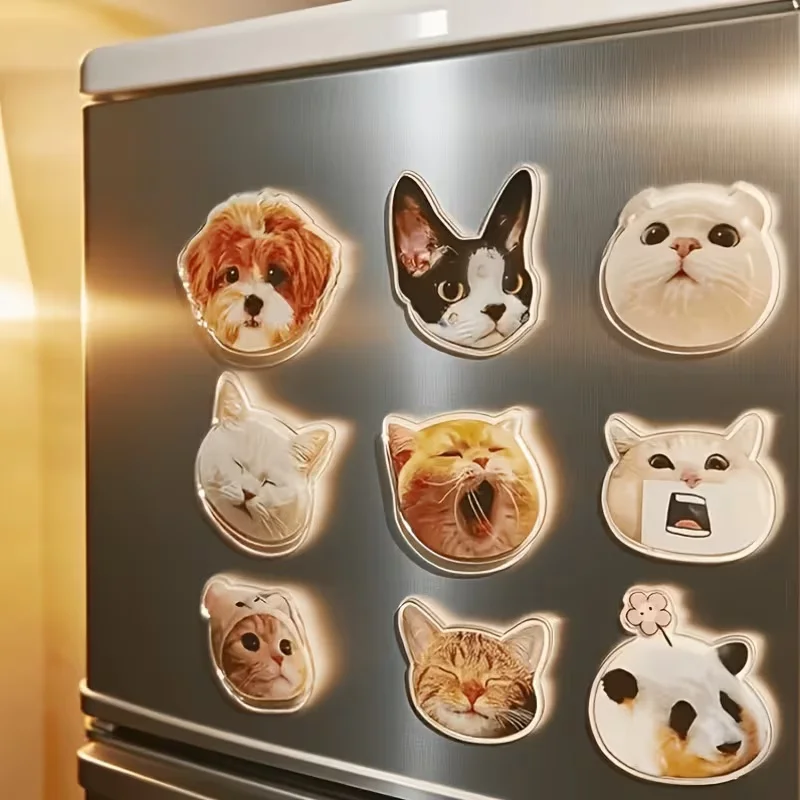 Custom Pet Photo Acrylic Fridge Magnet Personalized Pet Memorial Gift Warm Memory of Your Furry Friend Birthday Christmas Presen