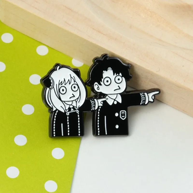 

Металлическая брошь Spy X Family Anya Forger Damien, окружающая анимация, двумерная каваи