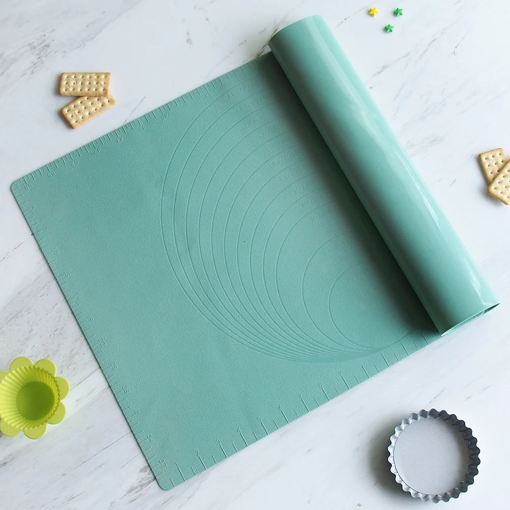 

Silicone Baking Cake Mat Dough Rolling Kitchen Tools Flour Mats Scale Non Slip Easy Clean Heat Resistant Safe Healthy Cooking